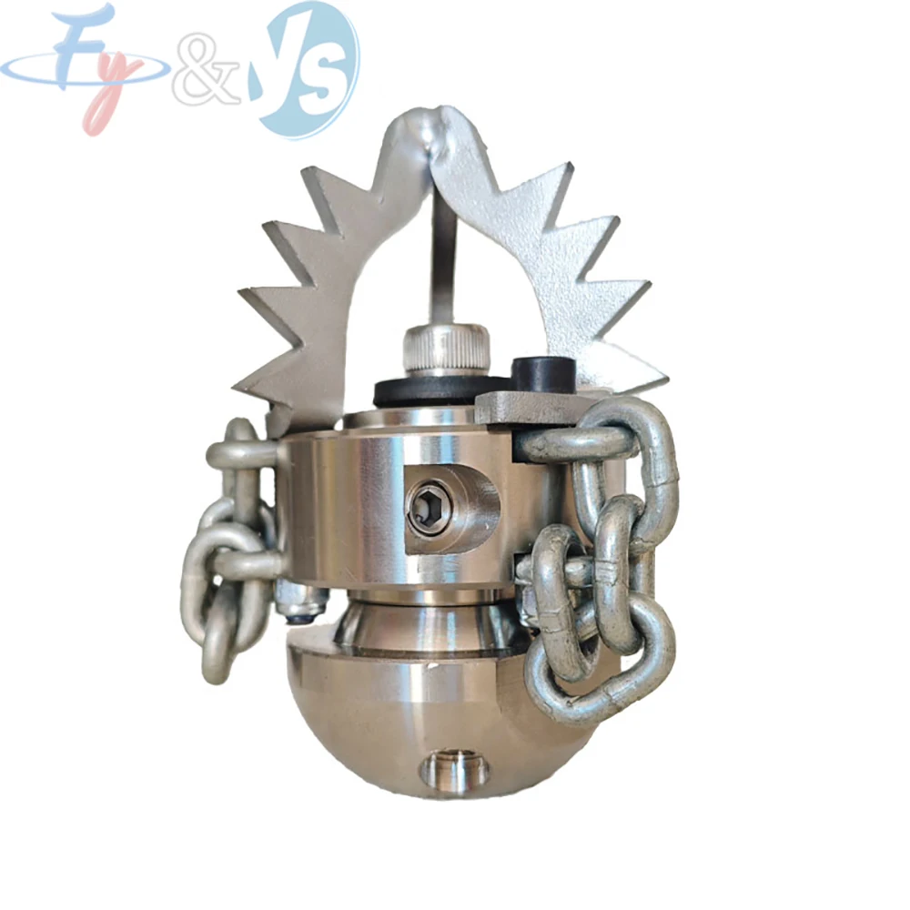 

High-Pressure Blasting Nozzle Stainless Steel Material Rotating Cleaning Drain Pipe Unclogging Hard Debris, Sludge, Tree Roots