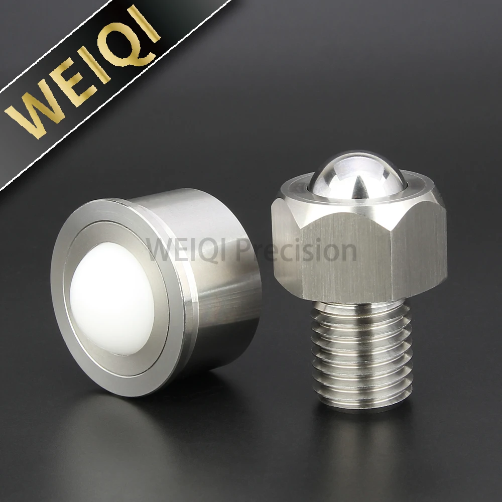 Fábrica De Aço Inoxidável/POM Bola Principal Rolos Transportadores De Bola De Rosca Girada Livremente Unidades De Transferência De Bola Cap Hexágono êmbolo De Bola