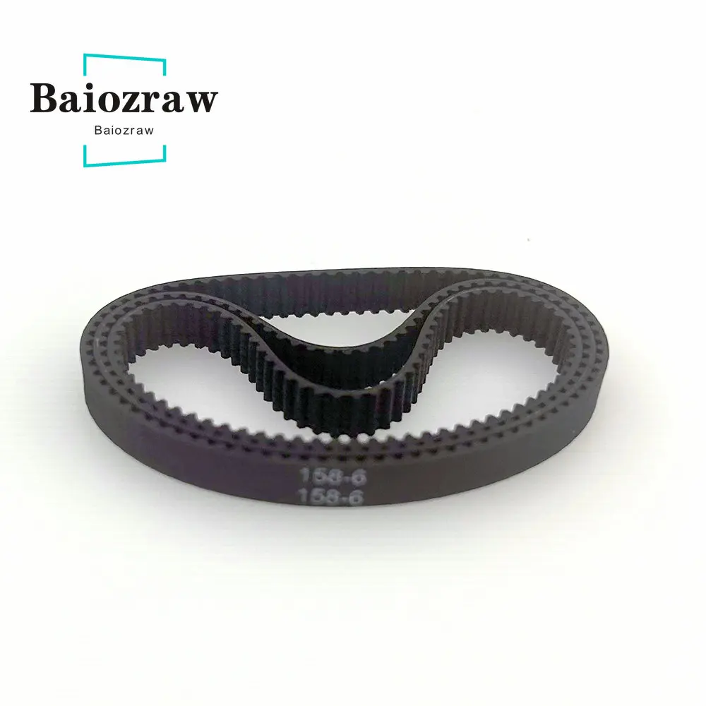 3D Printer Parts GT2 6mm Closed Loop Rubber Timing Belt 132 134 136 138 140 142 144 146 148 150 152 154 156 158 160mm 2GT 1pcs