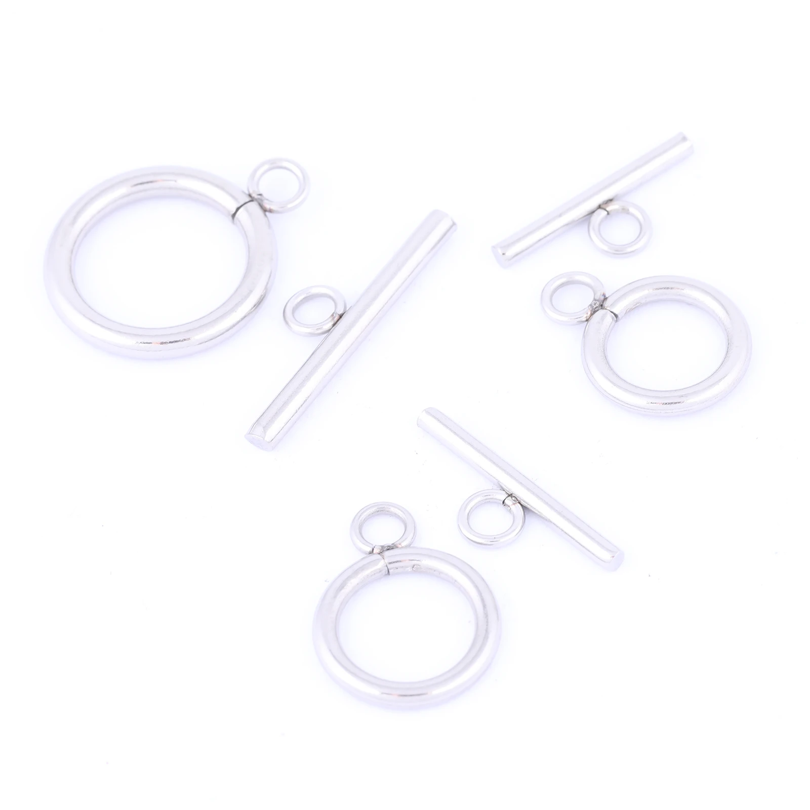 onwear 10sets Stainless steel toggle clasp diy bracelets connector clasps for jewelry making accessories