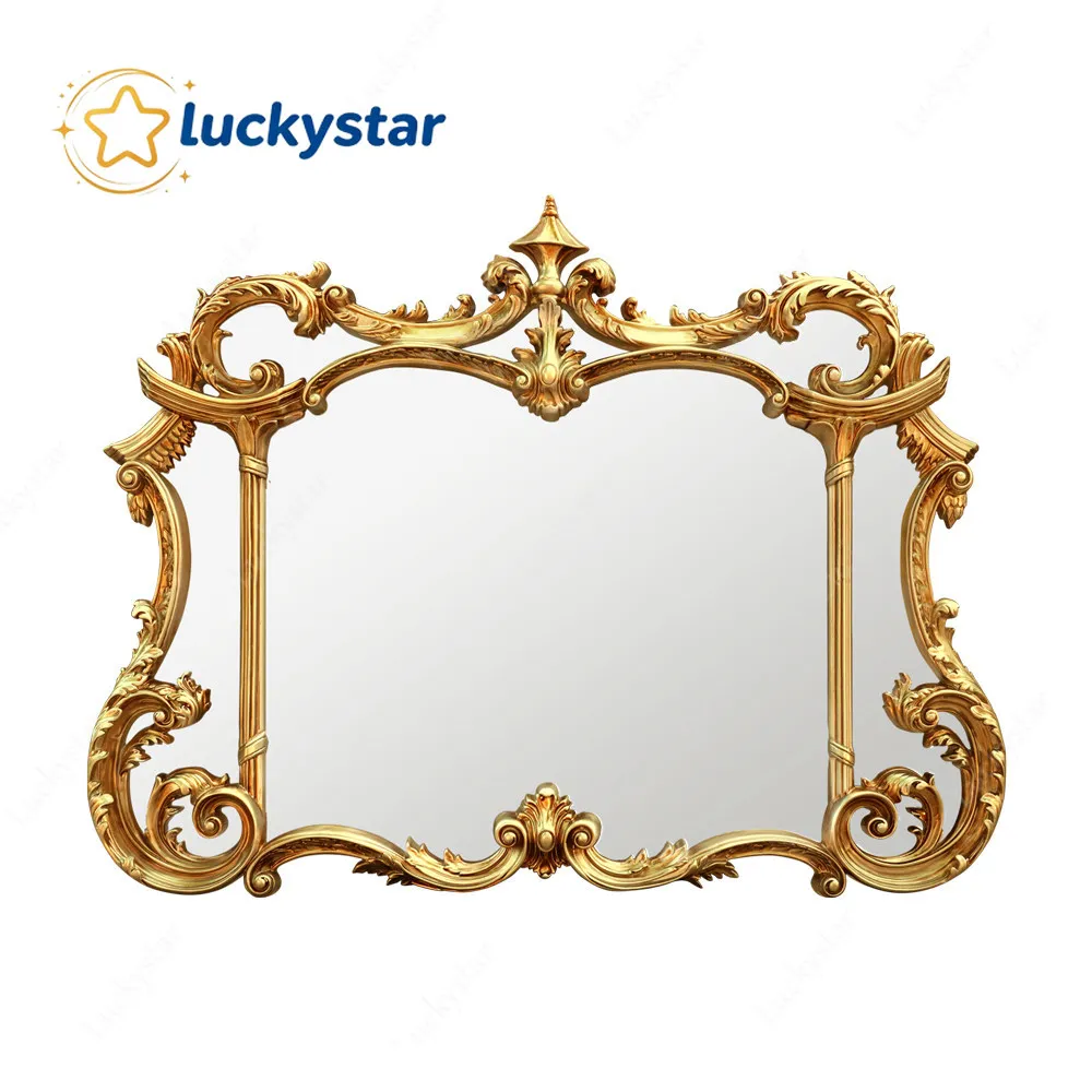Decorative wall decoration mirror makeup bathroom living room hanging French classical
