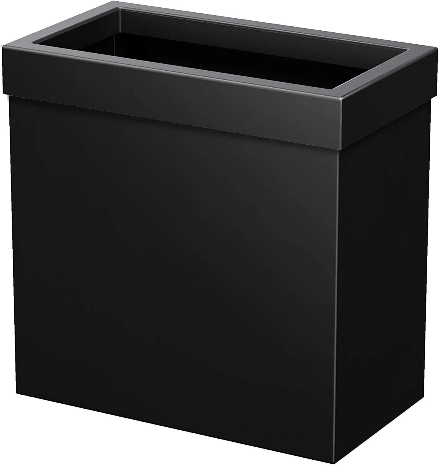 

Slim 3 Gallon Rectangle Trash Can with Lid, 11x6x11 Inch Stainless Steel Wastebasket for Bathroom, Bedroom, Office