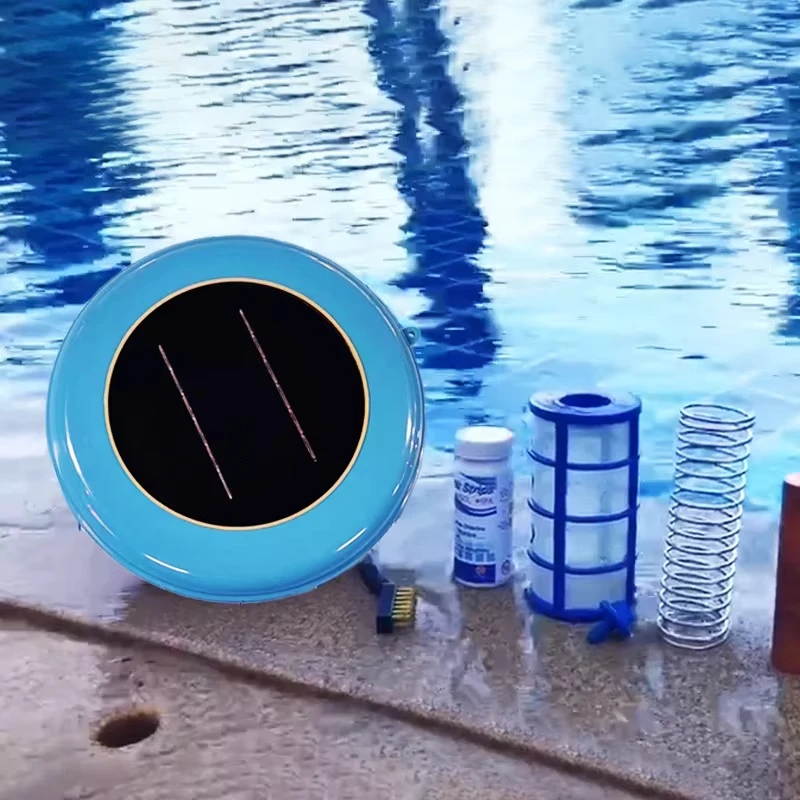 Stainless steel solar pool ionizer with efficient filtration and water disinfection