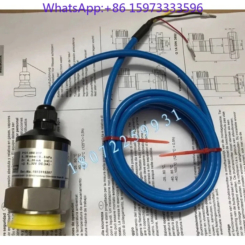 Water Level Sensor P131-4B0 V17 LD-H-M 0 5KPA 4-20MA for Slurry Tank