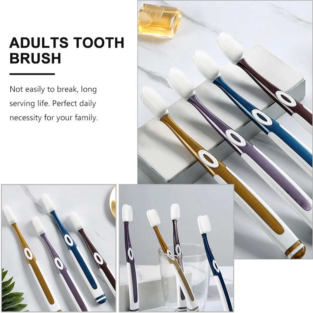 Nano Toothbrush Adults Portable Toothbrushes Silicone Cleaning Tools Handheld for Automatic