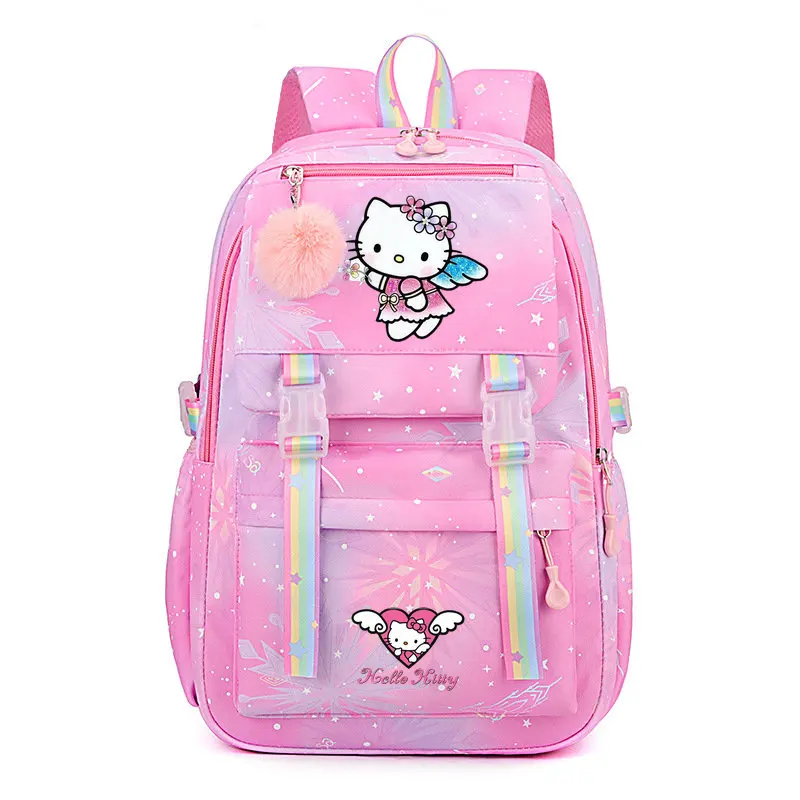 Hello Kitty Mochila Impermeável para a Escola, Kawaii Anime Cosplay Bag, Bolsa de Viagem, Presente da Estudante, Grande Capacidade