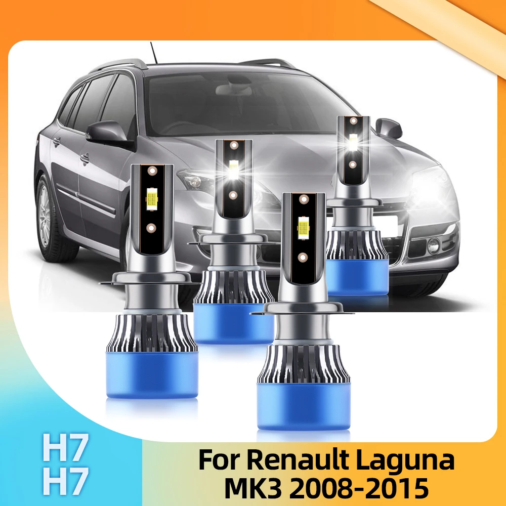 LSlight LED H7 Headlight Bulbs CSP Auto Lamps Turbo Lighting 12V For Renault Laguna MK3 2008 2009 2010 2011 2012 2013 2014 2015