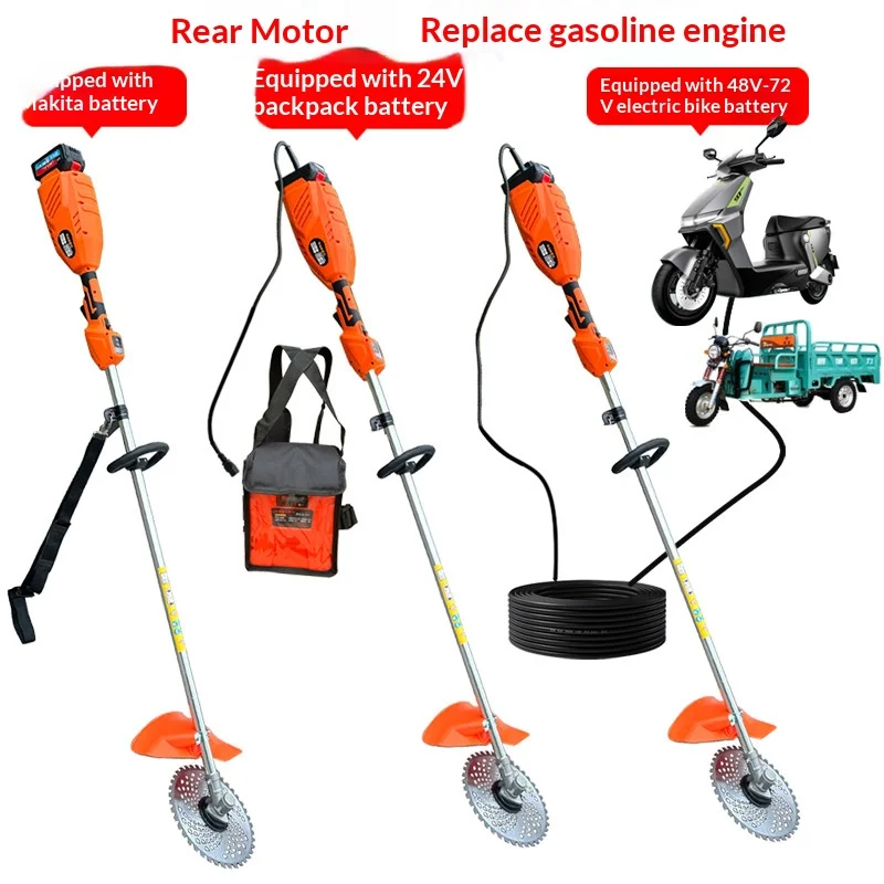 Cortacésped Eléctrico de Alta Potencia, Desbrozadora, Herramienta para Desmalezar Jardines, Sierra para Ramas Altas, Cortasetos, Desbrozadora a Batería, Cortacésped Eléctrico Recargable
