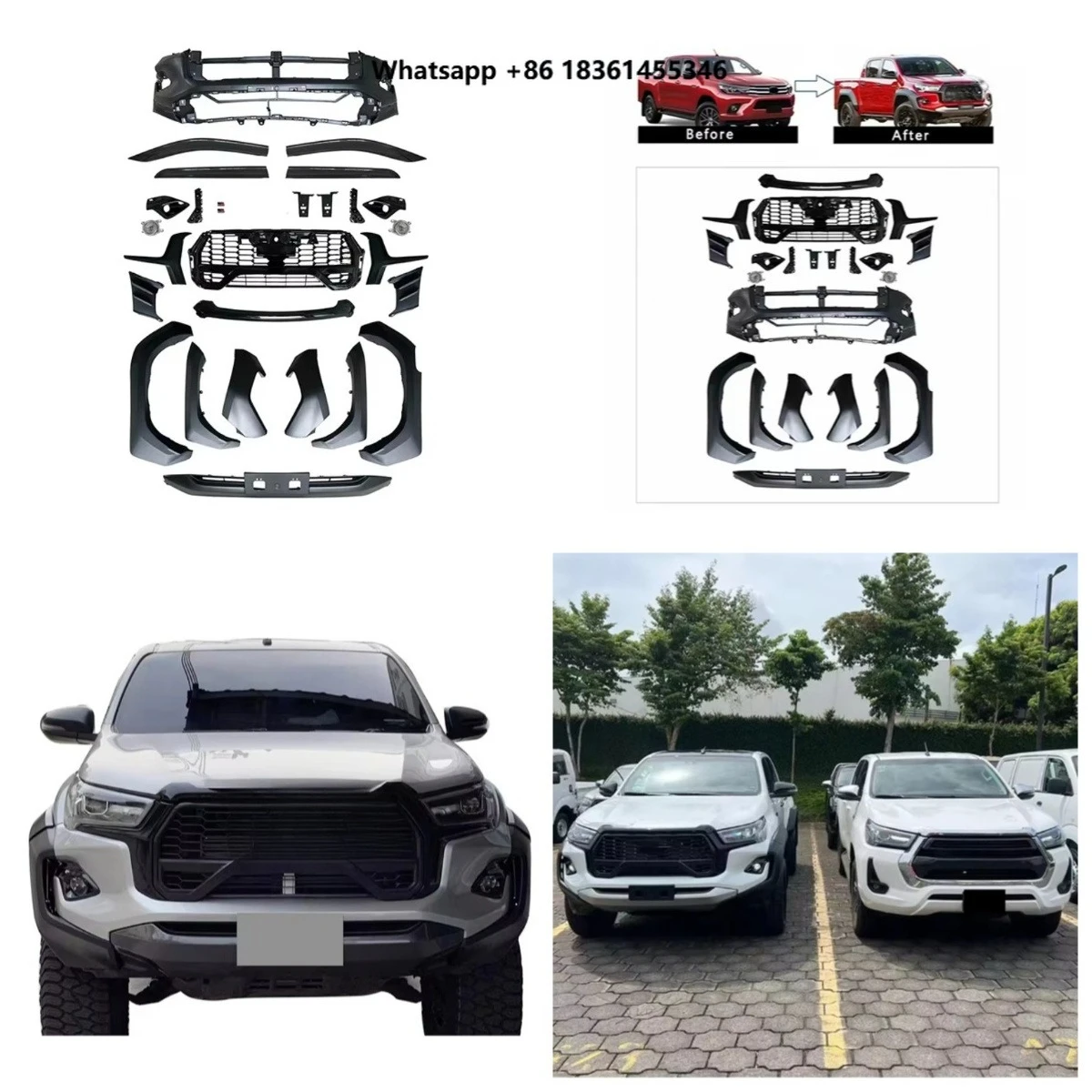 For Revo Body Kit Upgrade GR Sport Car Body Kit Hilux Bumper Car Parts