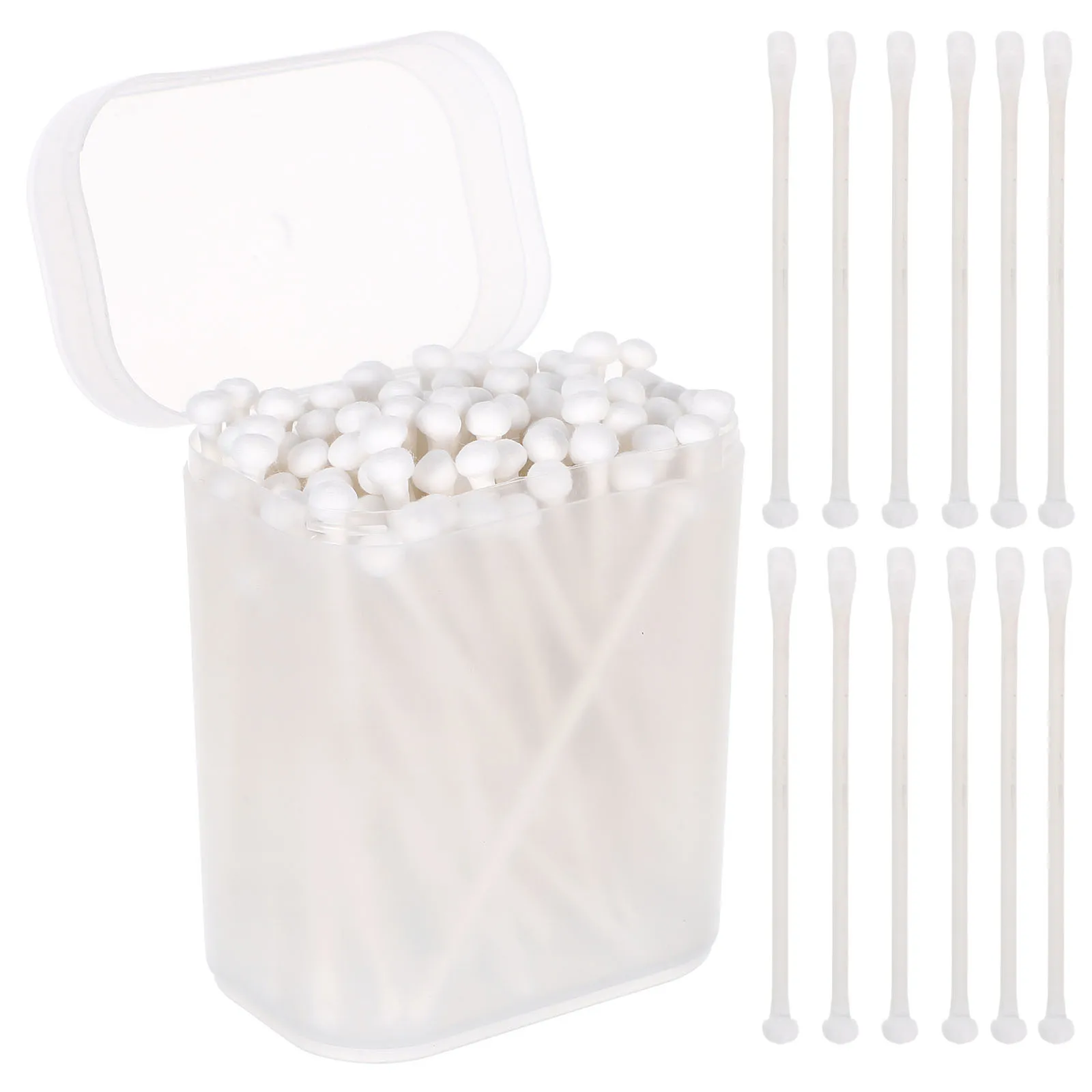 3 صناديق مسحات قطنية للأذن مزدوجة الأطراف أداة تنظيف الأذن للاستعمال مرة واحدة باللون الأبيض مقبض قوي أعواد قطنية #4