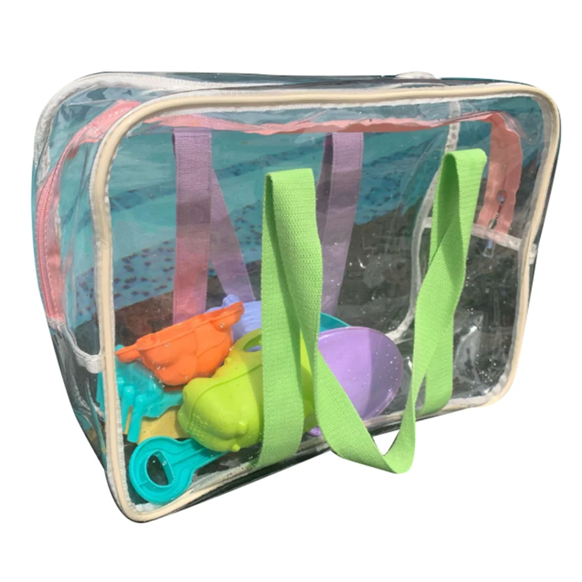

PVC Transparent Handbag Women's Summer Capacity Shoulder Bag Plastic Beach Waterproof Women's Bag Casual Bag C