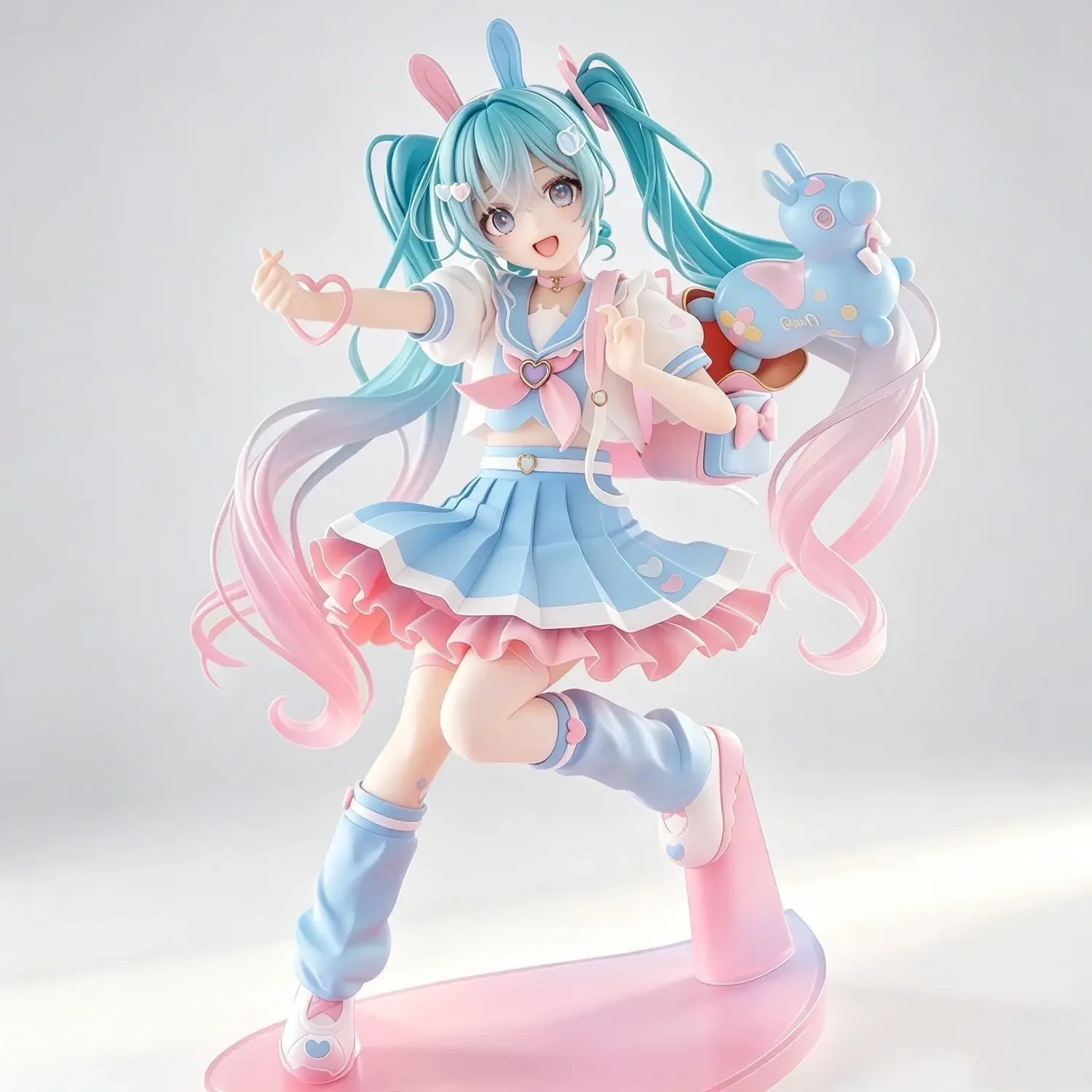 Hatsune Miku Heart-shaped Macaron Anime-related Figurine Toy Finished Model Display Item Limited Edition Statue Gift