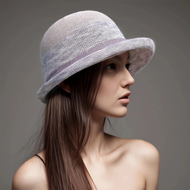 

Japanese Rolled Brim Sun Hat Thin Breathable Sunshade Hats Summer UV Protection Versatile Basin Hats