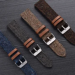 18mm 20mm 22mm Vintage Genuine Leather Watch Band Replacement Bracelet for Men Women Quick Release Wrist band Weave Strap