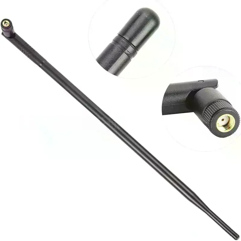 Antena WiFi inalámbrica de doble banda RP‑SMA, 9DBI, 2,4 GHz, 5,8 GHZ, antena Wifi de alta ganancia, señal estable, amplia cobertura, 1 ud.
