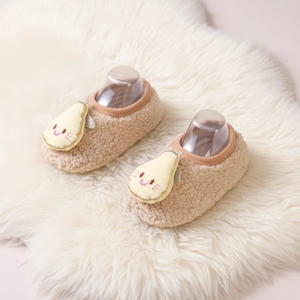 

Fashion Cartoon Baby Walker Shoes Soft Anti-slip Warm Baby Slippers Toddler Floor Socks Autumn Winter Baby Socks Shoes