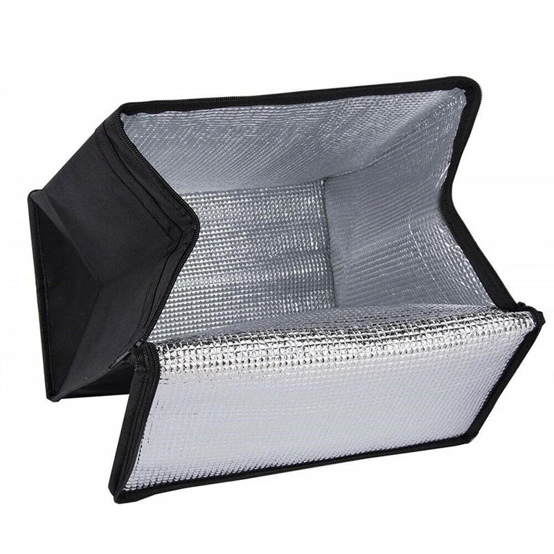 Beförderung! 3er Pack isolierte wieder verwendbare Einkaufs tüte Lebensmittel versandt asche mit doppeltem Reiß verschluss