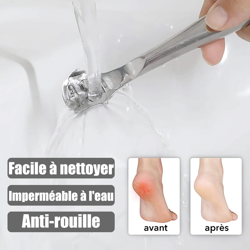 1 قطعة الفولاذ المقاوم للصدأ باديكير القدم الصلب مزيل الجلد الميت القاطع ماكينة حلاقة المتقلب باديكير الكالس شفرة أدوات العناية بالجسم اكسسوارات #4