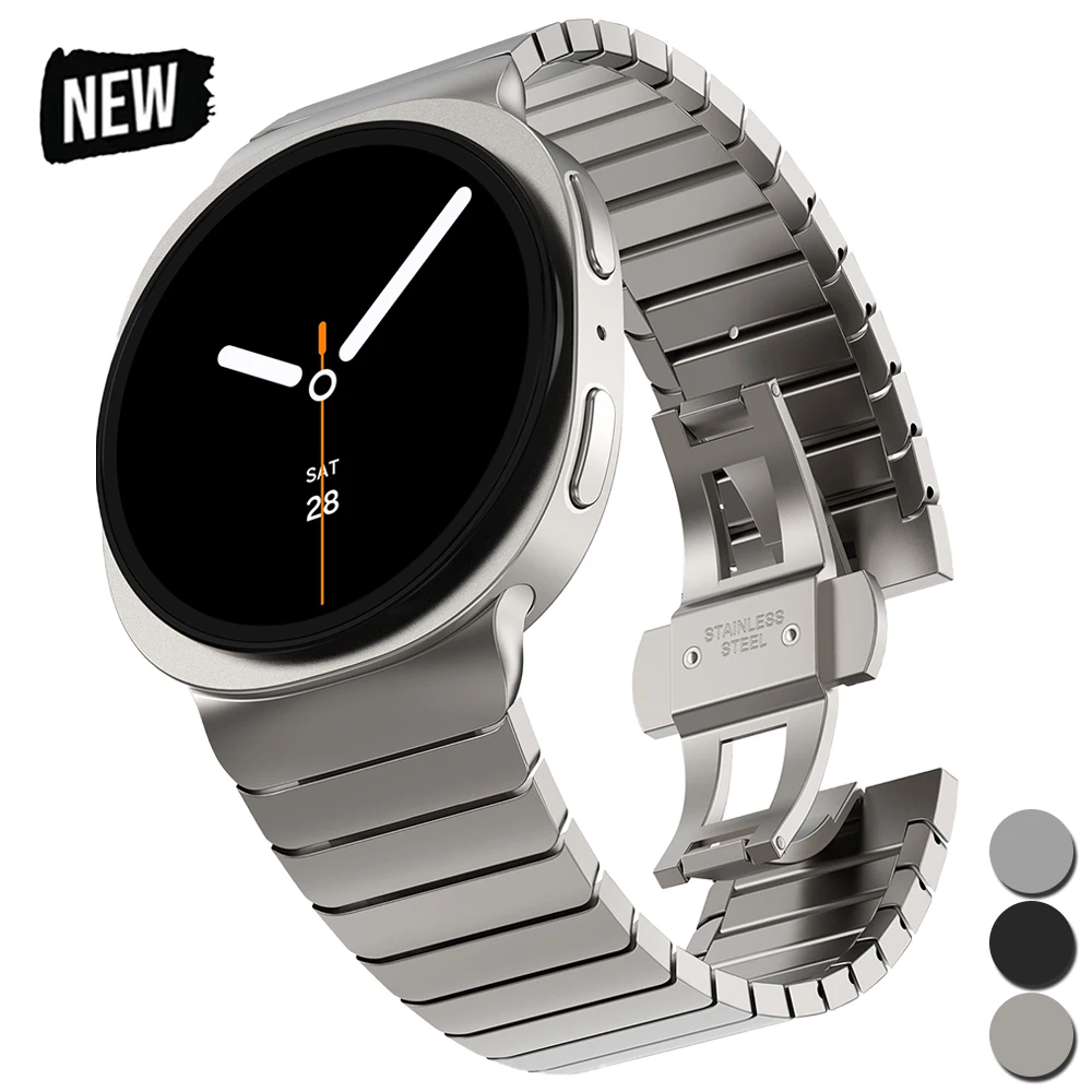 

Ремешок для часов из нержавеющей стали для Samsung Galaxy Watch 8/8Classic без зазоров, роскошный браслет для GALAXY Ultra 47 мм, ремешок 2025