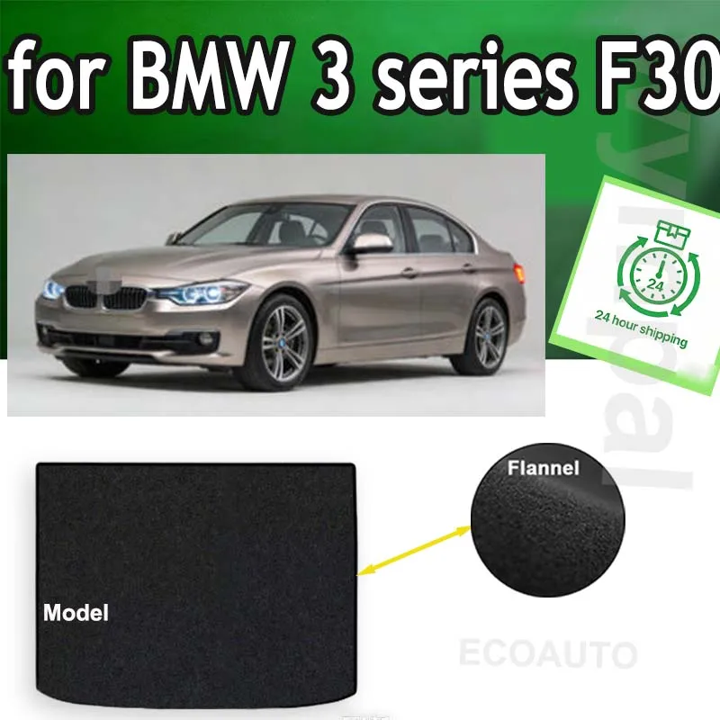 

TREADFIT Rear Trunk Mats For BMW 3 series F30 2013-2019 Boot Cargo Liner Tray Trunk Luggage Floor Pads
