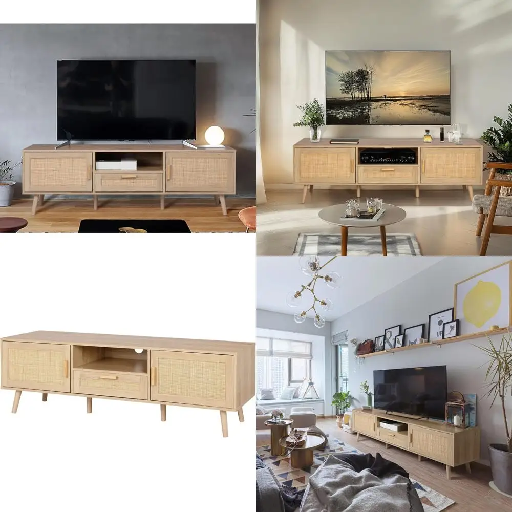 59 Inch Boho Tv Sta… - image