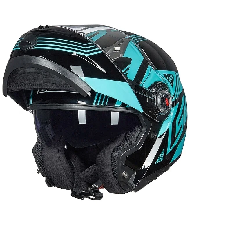 Capacete LS2 FF370 Flip up motorcycle helmet LS2 dual lens modular helmets with sun visor casco moto