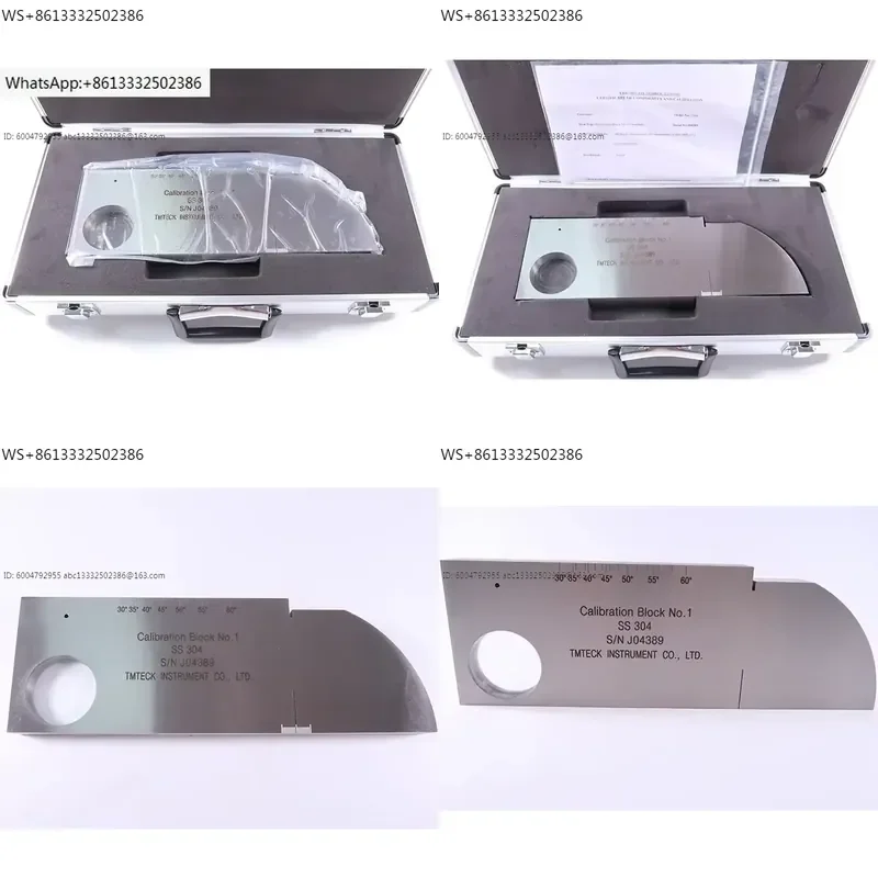 304 stainless steel V1 type Ultrasonic Calibration Test Block MM Version IIW-Type ISO2400-2012 with Straight groove 3mm hole