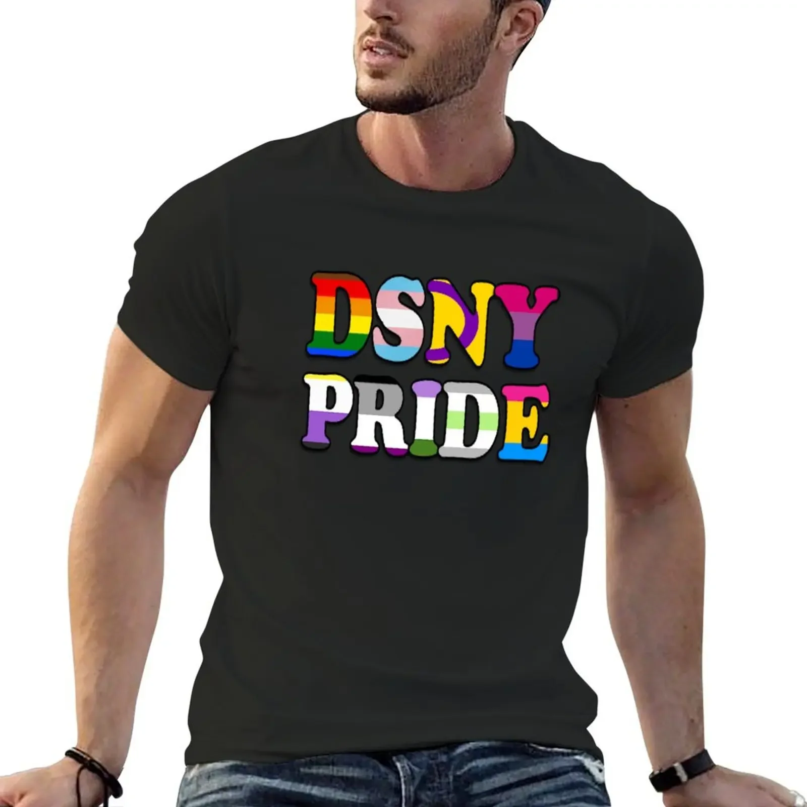 

DSNY PRIDE FLAGS T-Shirt oversized blue archive sports fans oversized graphic tee compression shirt men