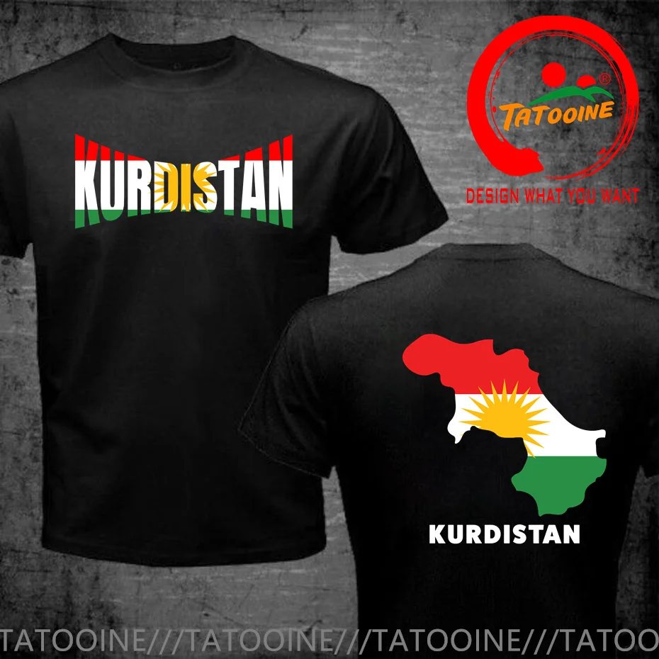 Vintage Kurdistan Flag T Shirt Men Kurdish Gift Kurds Flag tshirt Streetwear T-shirt Hip Hop Fashion Tee Shirt Harajuku Clothing