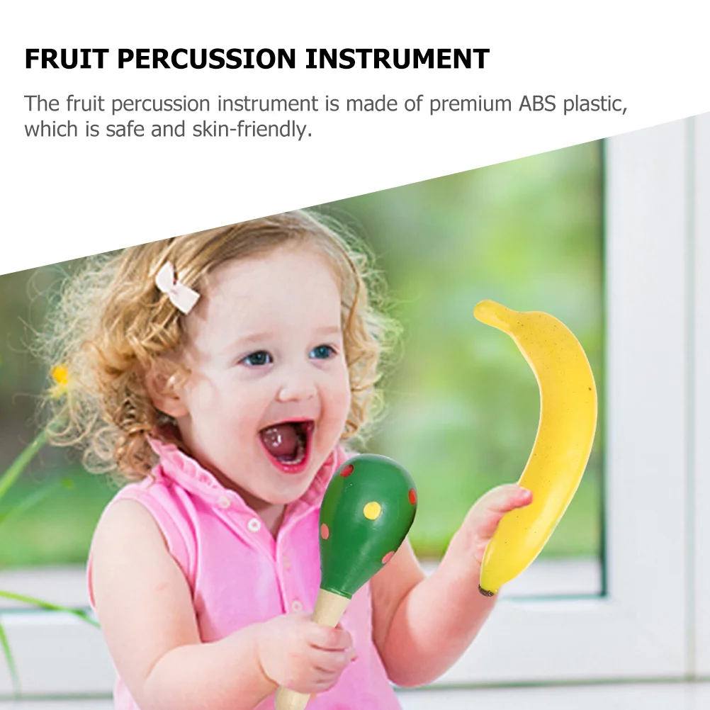 3 Pcs Simulated Fruit Sandbox Baby Hammer Toy Toys Childrens Maracas Shaker Instrument Flasks