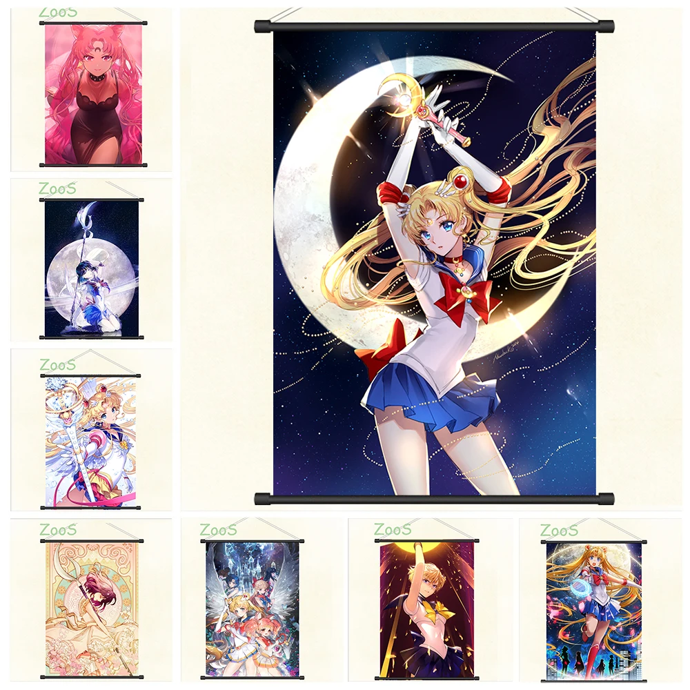 

Sailor Moon Tsukino Usagi Decoration Picture Mural Anime Wall Scroll Painting Cartoon Comics Poster Canvas Wallpaper Prints Gift