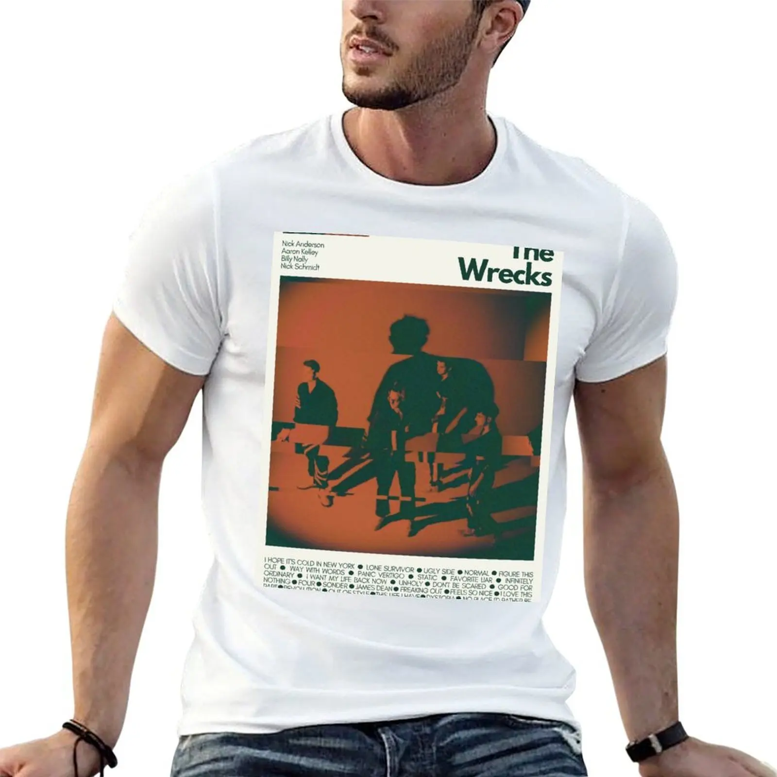 The Wrecks Mid Century Modern Poster Print T-Shirt cheap stuff oversized graphic tee plus size men clothing