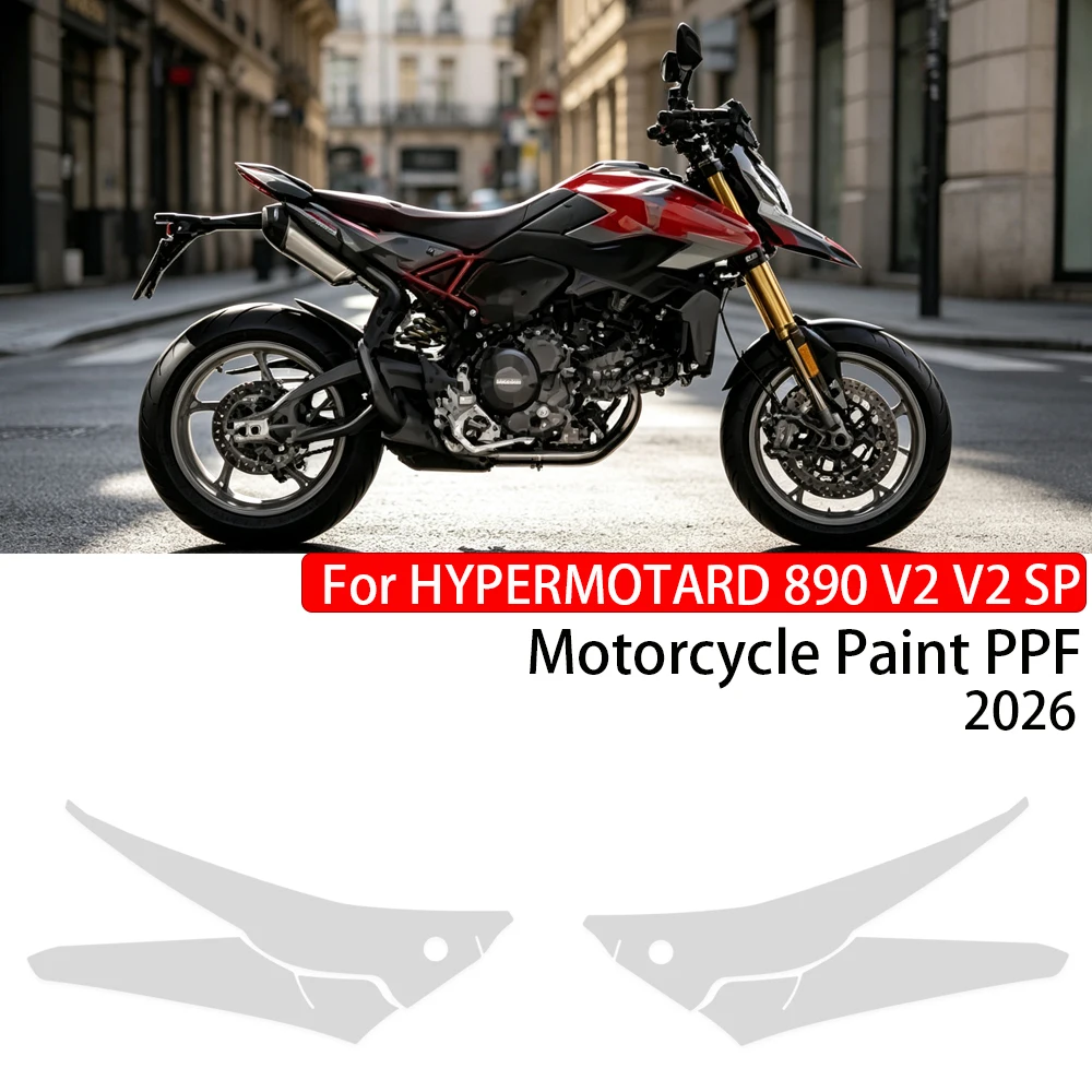 HYPERMOTARD890 Motorcycle Real Material TPU Anti-scratch Film For DUCATI HYPERMOTARD 890 V2 V2 SP 2026 PPF Paint Protection Film