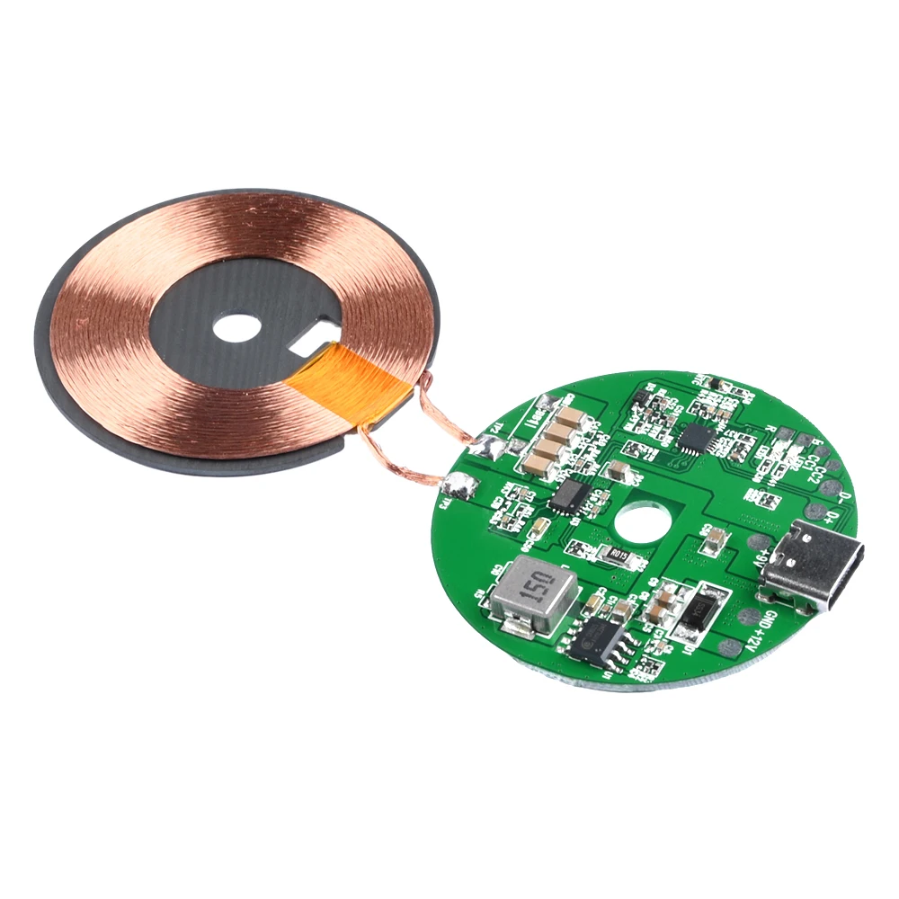 TYPE-C 20W High Power Fast Charger Wireless Charger Transmitter Module Spacer 0-10MM Wireless Charger Station