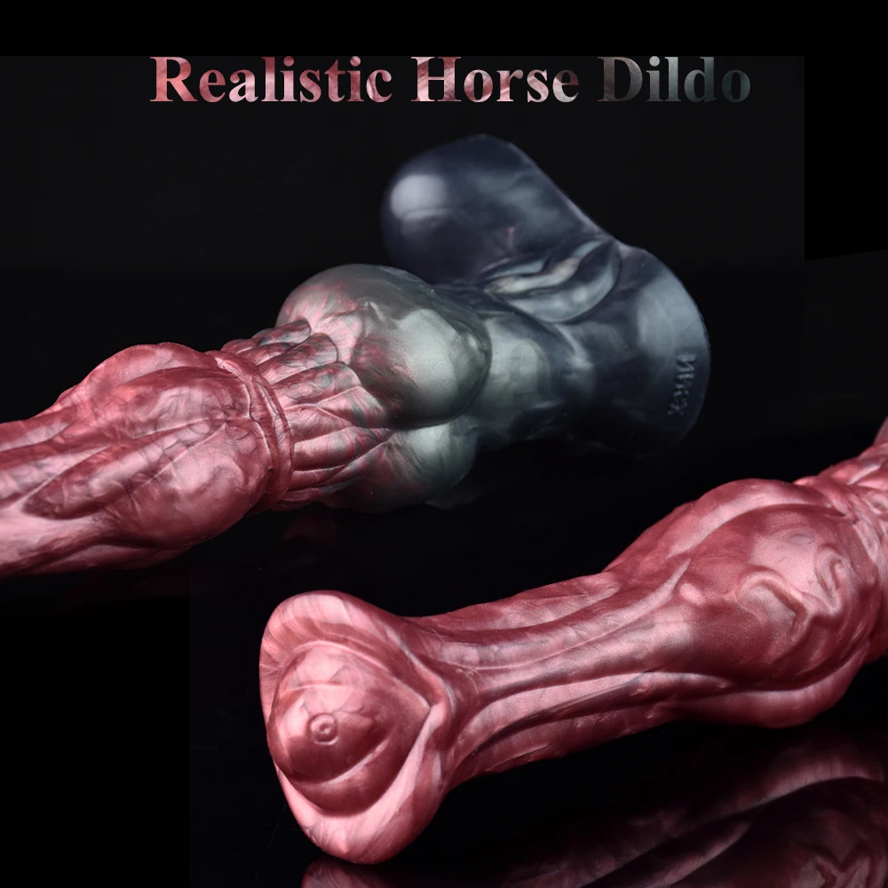 NNSX Silicone Horse Dildo Long Penis Anal Plug Huge Knot G-spot Vaginal Stimulator with Suction Cup Adult Sex toy for Women Men view 4