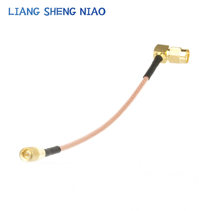 Imagem -03 - Cabo Coaxial m5 para Sma Macho e Fêmea Conector Ângulo Direito Crimp para Cabo Teste de Vibração de Alta Freqüência Jump Line Rg316