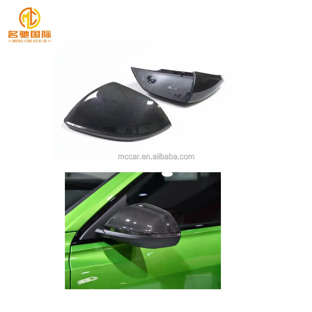 Dry carbon exterior rearview mirror cover for Audi Q8 SQ8 RSQ8