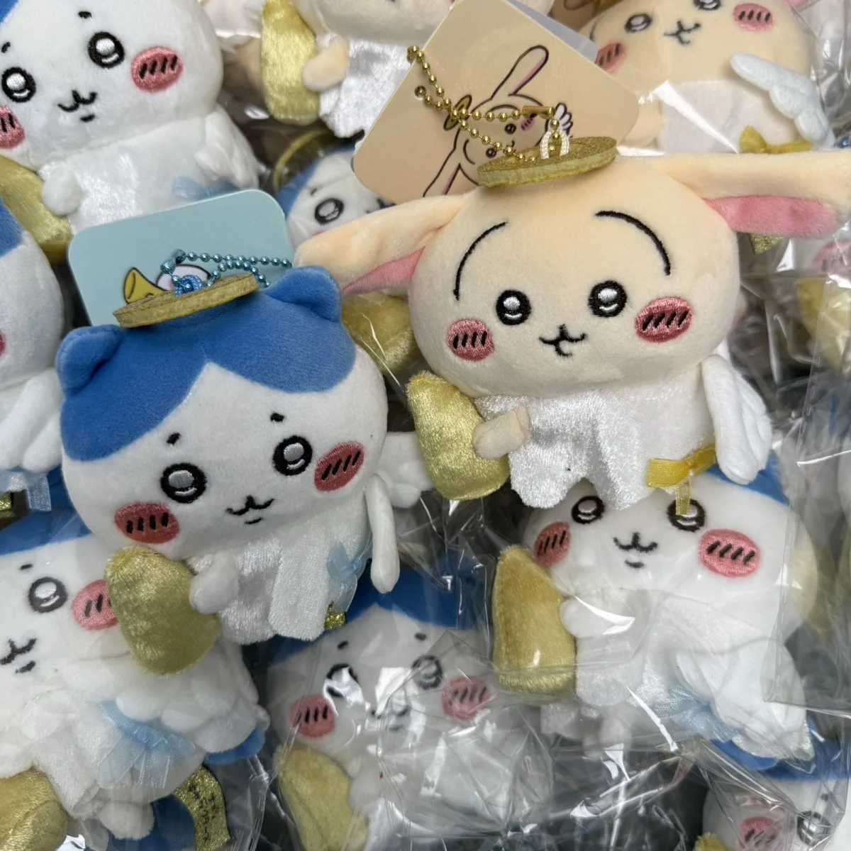 

Anime Chiikawa Hachiware Christmas Angel Plush Charm Usagi Backpack Hanging Ornament Kawaii Cute Cartoon Holiday Gifts Toys