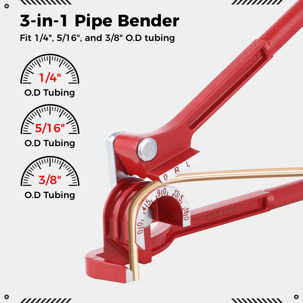 Pipe Bender 3-In-1 Tube Bender Tubing Bender For 1/4\