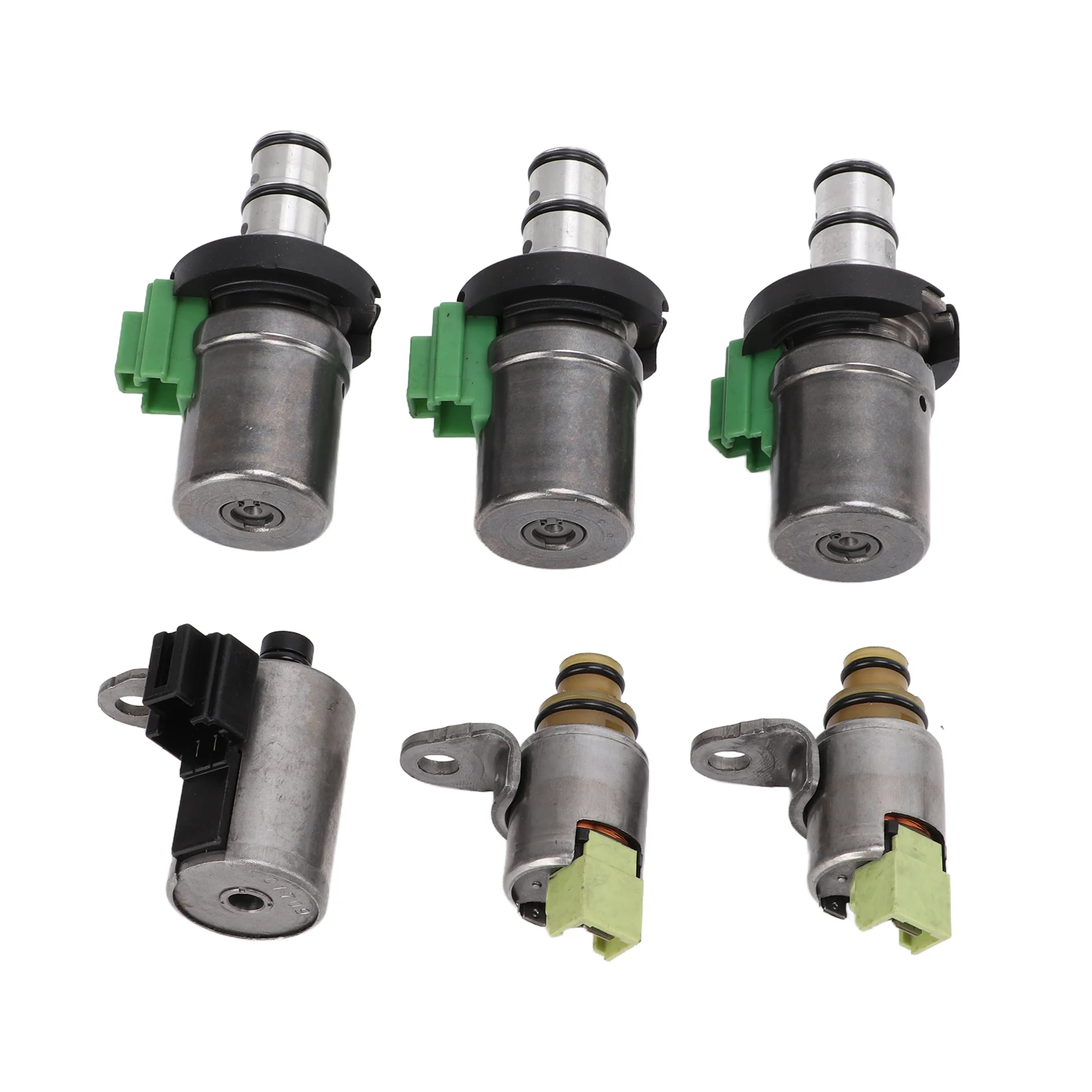 6pcs Transmission Shift Solenoid Set 4F27E Replacement for Mazda 2 3 5 6 CX‑7 MPV Trans Shift Solenoid