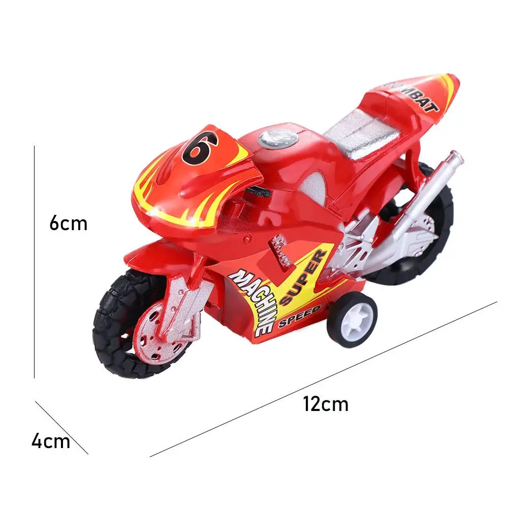 Children Educational Four-wheel For Boys Plastic Kids Motorcycle Toy Motorbike Model Pull Back Car Motorcycle Model