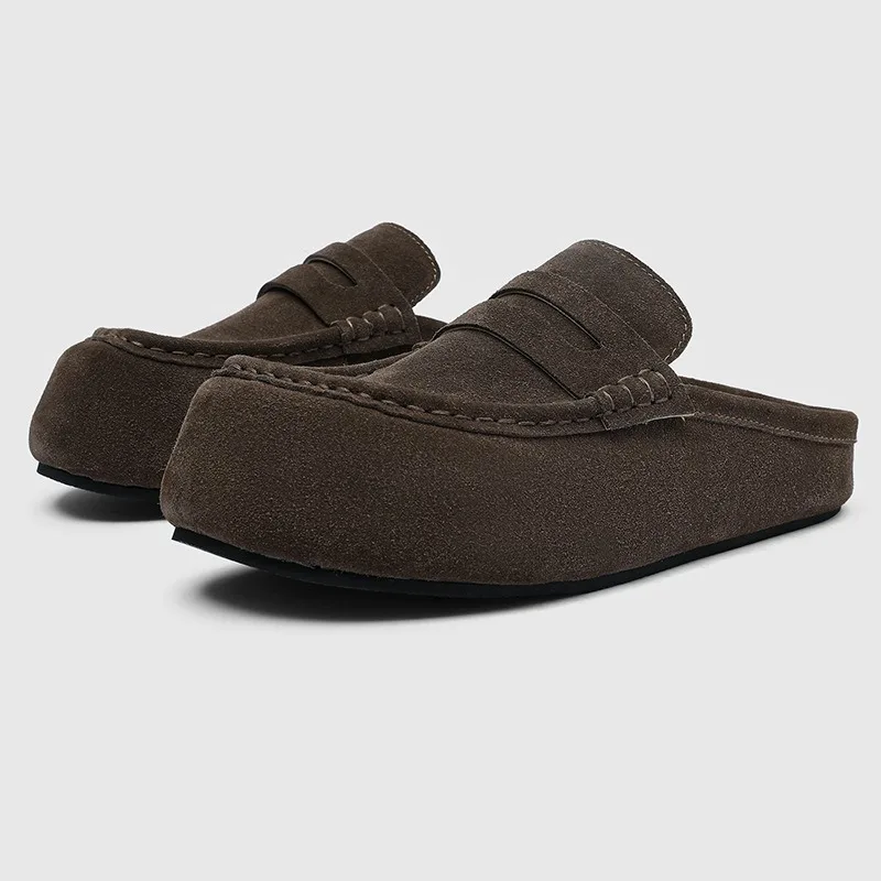Men's soft-soled faced big-head Muller shoes trendy casual  fashion slip-on