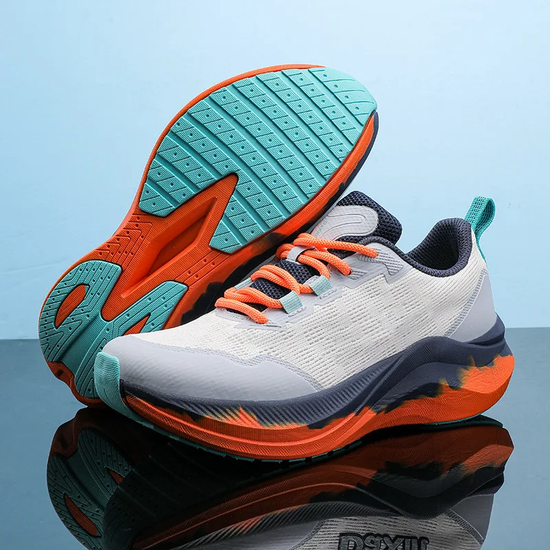 2026 Couple's Summer Breathable Running Shoes Mesh Sports Shoes Men's Thick-Soled Cushioned Jogging Shoes