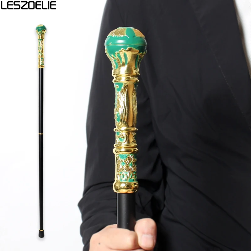 

92cm Elegant Luxury Gold And Green Detachable Walking Cane for Men And Women Vintage Fashion Party Stick