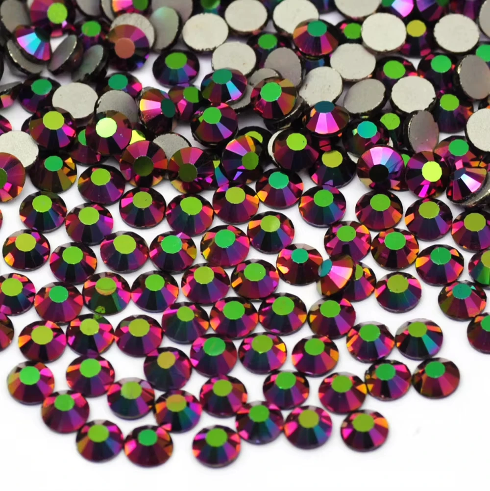 PUBRILEX Non Hotfix DIY Accessories Glass Rhinestones Colorful AB Flatback Jewelry Making Decorations Crystals For Clothing