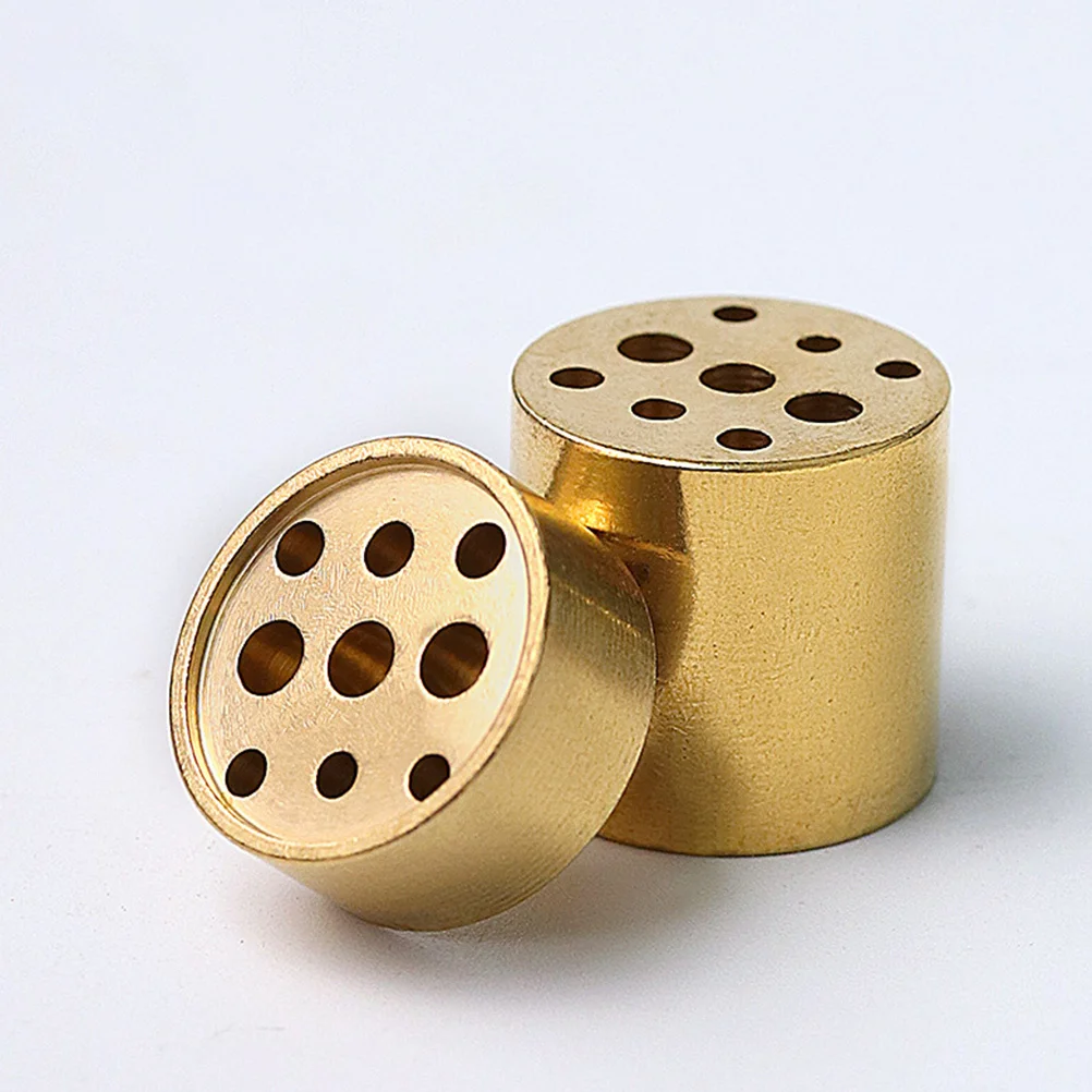

4Pcs Copper Multi-Hole Incense Holders 9-Hole Incense Bases Elegant Design Safe Use for Home Office Meditation