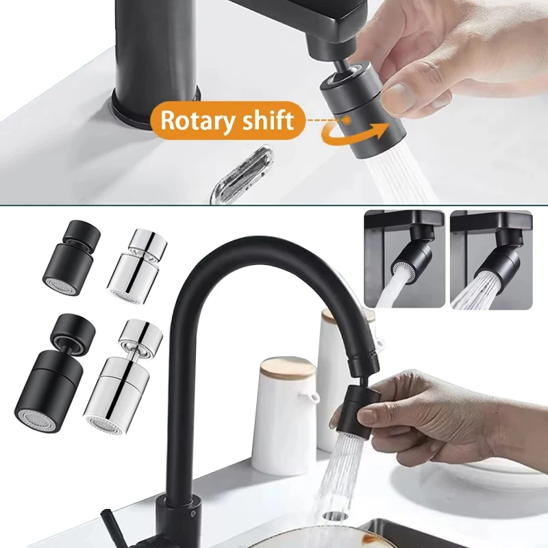Kitchen Faucet Spray Head Filter Adjustable 360° Rotary Splashback Tap Nozzle Bubbler Kitchen Sink Faucet Aerator Bathroom Fit