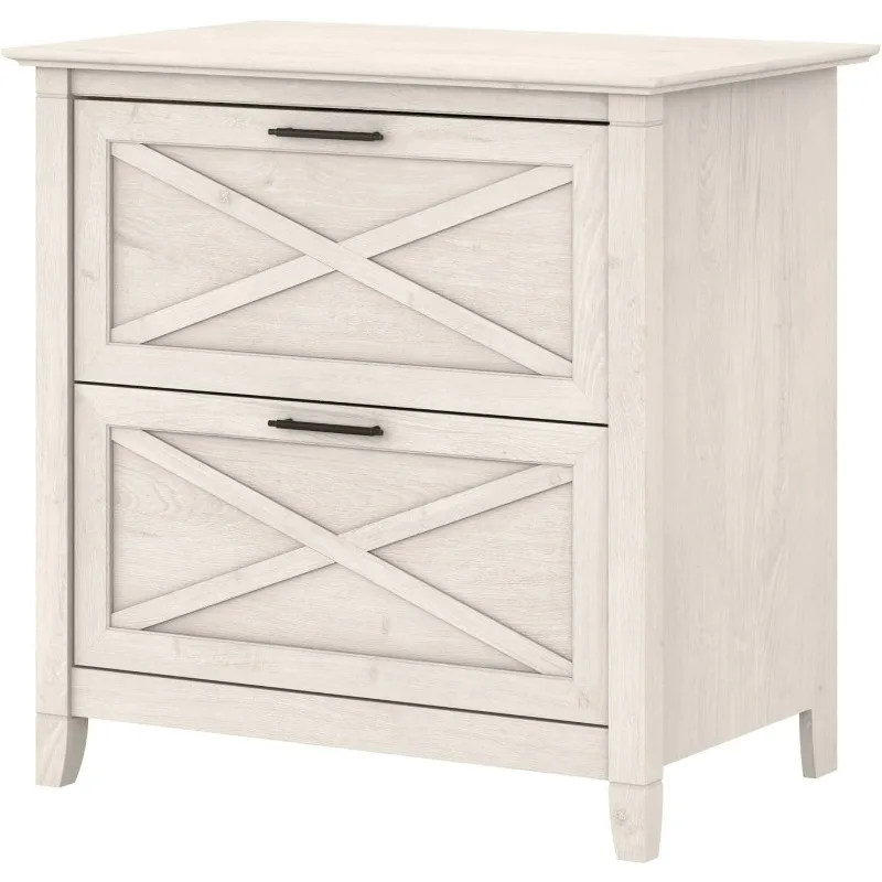 home.2 Drawer Lateral File Cabinet in Linen White Oak | Document Storage for Home Office | Accent Chest with Drawers