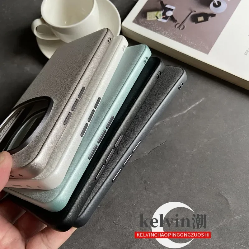 For Honor Magic 6 Pro Case Luxury Electroplated Leather Cover For Magic 6 Simple Business Shockproof Bumper Magic6Pro Funda