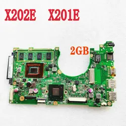 X202E Mainboard For Asus S200E X202EP X202EV X201E Laptop Motherboard with 1007 CPU 2GB RAM DDR3 100% tested